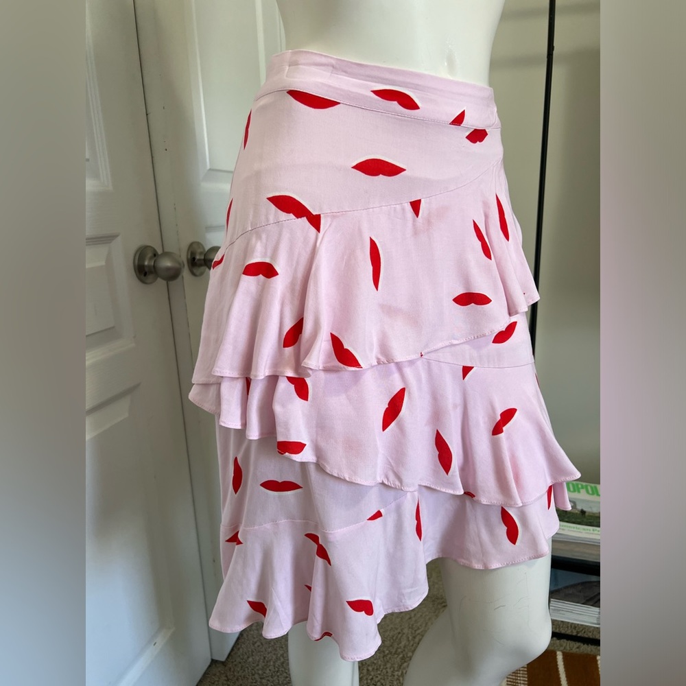 LPA Revolve Pink Lips Skirt